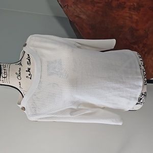 Anthropologie waffle button sleeve shirt size small